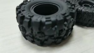 4 Lốp Địa Hình 1.0 57*25mm Dành Cho Xe RC Crawler 1/18 TRX4M 1/24 SCX24 Lốp Cao Su Cho Xe Điều Khiển Từ Xa