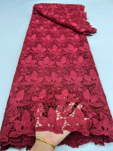 Vải Ren Châu Phi Vải Tuyn Nigeria Thêu Mềm Mại Bằng Cotton Damask Dùng Cho Váy Cưới Trang Phục Dự Tiệc Cưới May Vá 2026