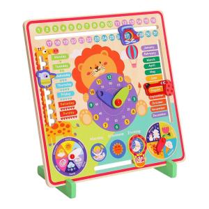 MWZ | Educational Toy Clock Puzzle Board for Time Learning