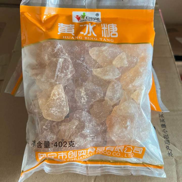 น้ำตาลกรวด พร้อมส่ง (创奕老冰糖、黄冰糖) ขนาด 402g เหมาะสำหรับตุ๋นรังนก อาหาร ...