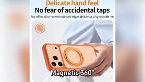 Magnetic 360°Rotation Stand TPU Case For iPhone 17 Air 16 15 14 13 Pro Max With Ring Holder Frosted Transparent PC Matte Cover