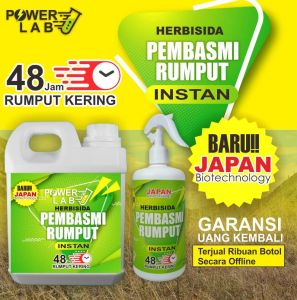 Powerlab Herbisida Kontak Racun Obat Pembasmi dan Pembersih Tanaman Rumput liar Gulma Instan Untuk Halaman dan Taman 48 Jam Kering Tanpa Perlu Alat Pemangkas Pemotong Atau Gunting Rumput 500ml 1000ml - Lazada