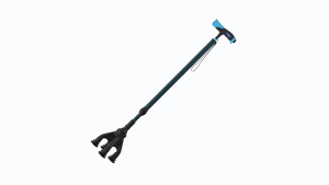 Premium Carbon Fiber Crutch with LED Light Lightweight Walking Cane Quad Anti-Slip Base 10 Adjustable Heights – High-Quality Durable Mobility Aid for Seniors and Adults – Luxury Support