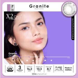 X2 Chi Vol I Granite (Dark Grey) Monthly Softlens Warna