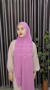 Jilbab / Hijab Pashmina Ceruty 75 x 200 - Pashmina Sabyan Ceruti Panjang-Kerudung Pashmina Instan