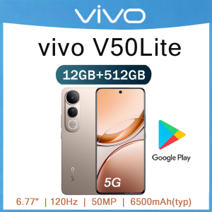 vivo | 6.77 Inch 120Hz 5G Mobile Phone VIVO V50 Lite 12+512GB Large Memory 6500mAh Battery 50MP Camera Dual SIM Unlocked Smartphone