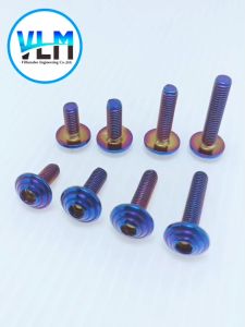 น็อตคอนโซลก้นหอย VLM สีไทเท สีทอง (M5) 1 ชุด 4 ตัว ถูกที่สุด