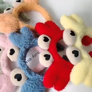 Bando Kepiting Bulu Lembut Motif Capit Mata Bando Karakter Boneka Hewan Crab Bandana Fluffy Wanita Anak Dan Dewasa Fashion Aksesoris Rambut Wanita Headband Empuk Hair Band Gaya Korean LOOKIS