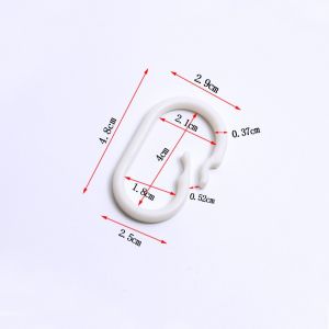 Large Size Plastic Shower Curtain Hooks Rings Windproof Door Curtain Rings Bed Curtain Mosquito Net Hanging Loops Bathroom Accessories