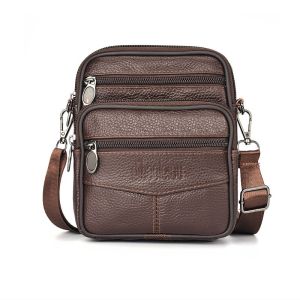 OK Hot Item 2Way Genuine Leather Sling Bag/Mini Belt Bag For Men/Women Small Casual Shoulder Bag Cowhide Cross Body Bag
