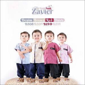 Zavier - Set Koko Bayi Laki-laki Usia 3 Bulan sampai 6 Tahun