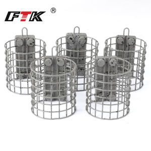 FTK Carp Fishing Method Feeder Cage Round for Carp Coarse Match Barbel Stainless steel Feeders Fishing Tackle20g/30g/40g/50g/60g
