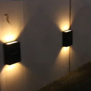 Solar Outdoor Wall Light Wiring Free Waterproof Double Shadow Night Lamp Terrace And Courtyard Light
