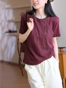 Vintage Comfortable Breathable Cotton Blend Loose T Shirt