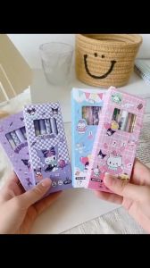 Pen Boleh Padam Sanrio Kartun Comel Kuromi Pen Tekan Murid Sekolah Dakwat Hitam Biru Alat Tulis Kanak Kanak Kuromi Sanrio Heat Erasable Pen Black Blue Ink School Student Easy To Erase Kids Gift卡通三丽鸥热可擦笔小学生蓝色摩易擦黑色可爱库洛米按动中性笔 A371