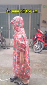 Áo Mưa Bít Cho Trẻ Em.Họa Tiết Hoạt Hình Vải Dù Chống Thấm Cao Cấp Đường May Chắc Chắn Xé Không Đứt Khó Rách