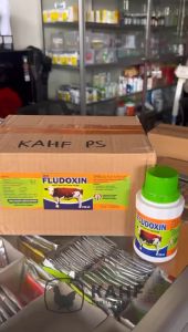 Fludoxin 1 Dus isi 12 Botol x 120 ml Obat Batuk Pilek Flu Sapi Kambing Kerbau Kuda Babi [KAHF PS]