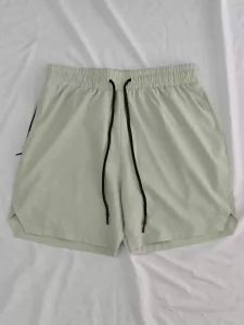 2024 New Mens Shorts Single-Layer Woven Quick Dry Solid Color Running Fitness Sports Casual American Fifth Pants Comfortable