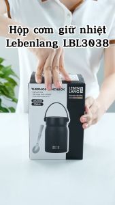 Hộp cơm giữ nhiệt Lebenlang LBL3038 dung tích 700ml chất liệu inox 304 kèm muỗng - hàng chính hãng