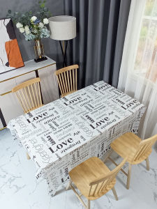 Nordic Style Disposable Tablecloth Thick Rectangle Plastic for Home Birthday Party Restaurant Commercial Use Dining Table