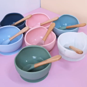 EFHL0472 Mangkok Bayi Silicone Mangkok Makan Bayi Bahan Silicone