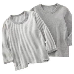 Childrens Pure Cotton Sleepwear Thermal Top for Boys And Girls Middle And Large Children Home Clothes Base Layer Warmth