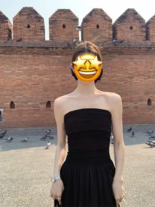 Elegant Black One-Shoulder Dress Womens Long A-Line Gown Sleeveless Waist-Cinched Maxi Skirt Elegant Pure Color Summer Dress