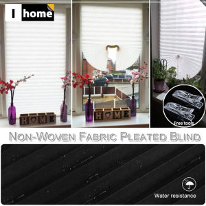 ม่านม่านจีบแบบมีกาวในตัวเกลียวรูดติดผ้าม่านกันแสงได้ครึ่งสีม่านหน้าต่างสำหรับประตูหน้าต่างสำนักงานบ้าน