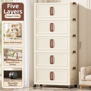 ZHUOLESHI | Foldable Multi-layer Storage Cabinet for Bedroom