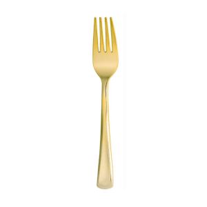 Sendok Garpu Pisau Plastik Gold Emas per 5pcs