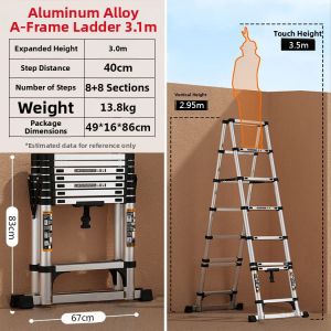 JILAIYAO | Aluminum Multifunctional Extension Ladder