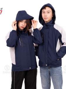 Áo Khoác Gió Nam Nữ 2 Lớp Phối Màu Thời Trang Cao Cấp Vải Gió Tráng Bạc Chống Nước Cản Gió