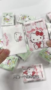 Capybara Sanrio Tissue Paper Towels 💦 卡皮巴拉河豚三丽鸥手帕纸 Tisu Poket Pelajar Tuala Muka Kertas Cute Cartoon Handkerchief Travel