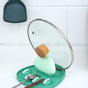 Cat Claw Spoon Wall Mounted Hook Pot Lid Holder Rack Spatula Ladle Shelf Strainer Pad Stand Kitchen Pemegang Tudung 锅盖架