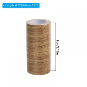 Real Wood Grain Repair Adhesive Tape 8cmx4.5M/Roll for Floor Furniture Skirting Line Renovation Home Decoration Easy Peel Stick