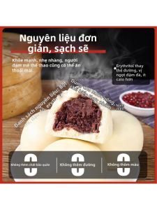 Bánh Bao Đậu Đỏ Không Đường Handmade Sẵn Ăn cho Bé