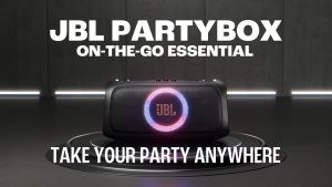 JBL PartyBox On The Go Essential/ PartyBox On The Go / PartyBox On The Go 2 / On The Go 2 Plus Portable Party Speaker with Built-in Lights and 2 Wireless Mics Amazing Pro Sound IPX4 Splashproof Protection 6 Hours of Playtime Convenient Shoulder Strap