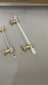 Acrylic Door Handle Modern Wardrobe Handle Cabinet Solid Drawer Knobs