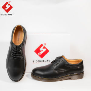 Giày Derby Da Bò Nguyên Tấm Màu Đen SIGOURNEY Đế Cứng Cao Cấp SDR-06 Bảo Hành 18 Tháng