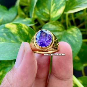CINCIN BATU KECUBUNG UNGU KATING SUPER ASLI MINIMALIS KEREEN