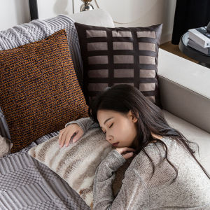 Nordic Modern Living Room Pillowcase with Core Grey System Sample Room Luxury Soft Decoration Window Seat Cushion Cover