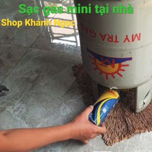 Đầu sạc gas mini từ bình gas 12kg sang bình gas mini + Tặng 10 nút nhựa + 2 Ron thay thế