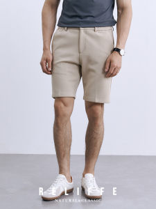 Summer Selected Italian Gentleman High Elasticity Black Shorts Mens Casual Pants Five-Quarter Length Commute Business Style