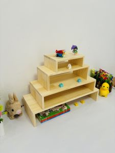 Solid Wood Desktop Display Elevated Rack Figure Rack Storage Rack Storage Rack Raised Pad Bracket Bracket TV