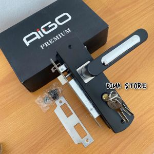 1 Set Handle Pintu Kamar Ongkel Hitam Dop Minimalis Tarikan Pintu Kamar Anti Karat Kuat Dan Awet