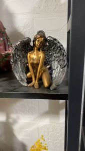 Mô hình tượng thiên thần đôi cánh 3D sáng tạo trang trí nhà cửa