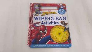 Spiderman Wipe Clean Marvel Activity Book with Pen for Kids to Draw Play Games & Puzzles