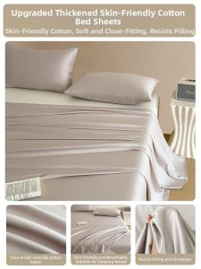 Luxury Plain Bed Sheet Singles Year-Round
