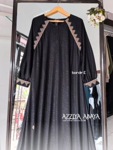 ABAYA AZZLYA BORDIR - Gamis Hitam Arab By Asy-Syakira Fashion Temboro Termurah