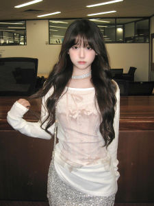 เสื้อยืดแขนยาวพิมพ์ลาย Retro American Creative ผู้หญิง ฤดูใบไม้ผลิ ฤดูใบไม้ร่วง บาง หลวม หวาน และเผ็ด เด็กผู้หญิง ม่านบังแดด เสื้อโค้ท High Street เสื้อท่อนบน